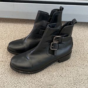 Gently used black booties